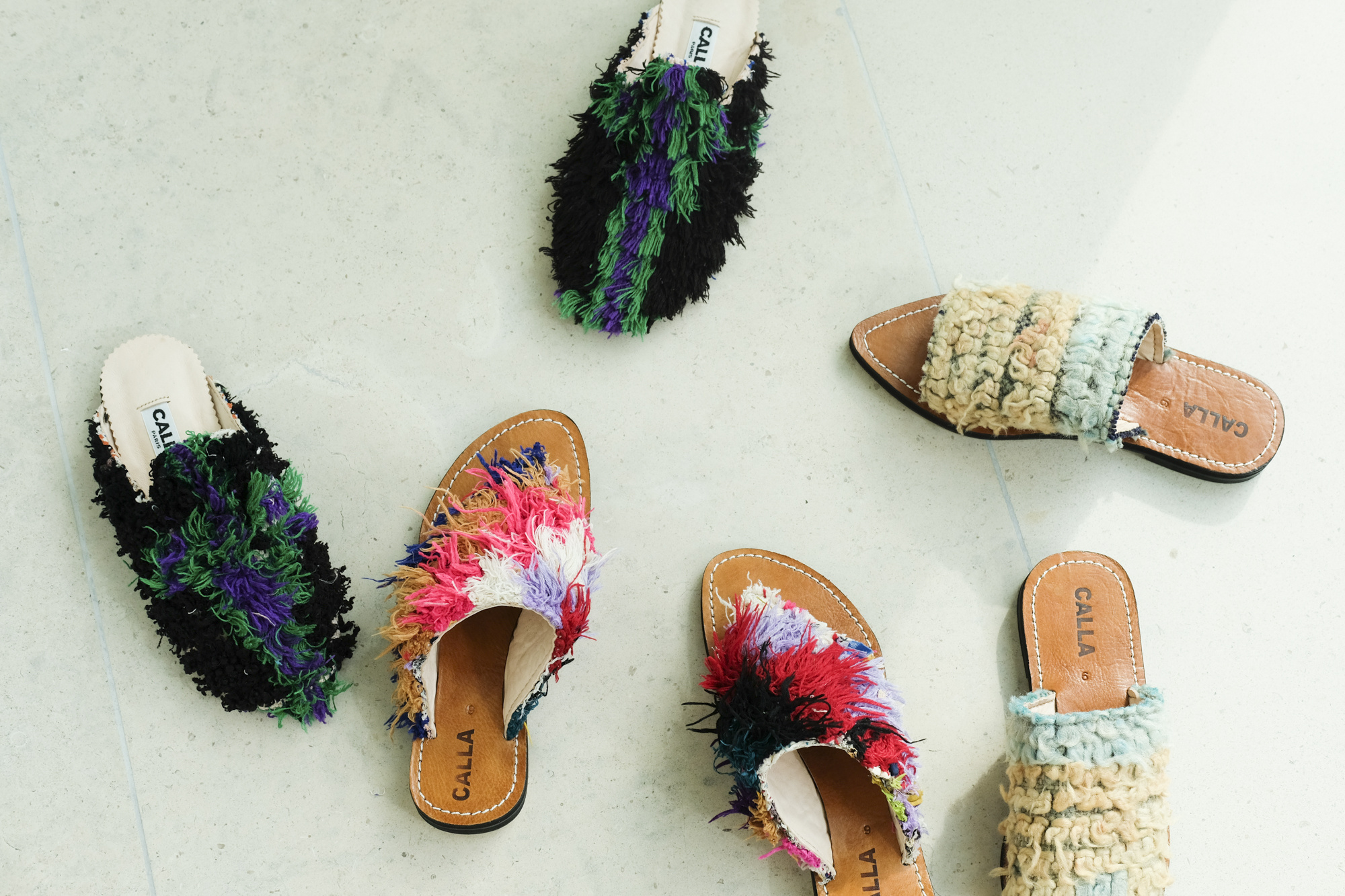 calla lily babouche sandal multicolour